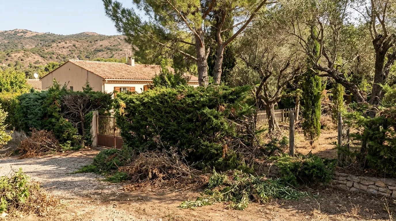 Chantier à Puget-sur-Argens avant intervention