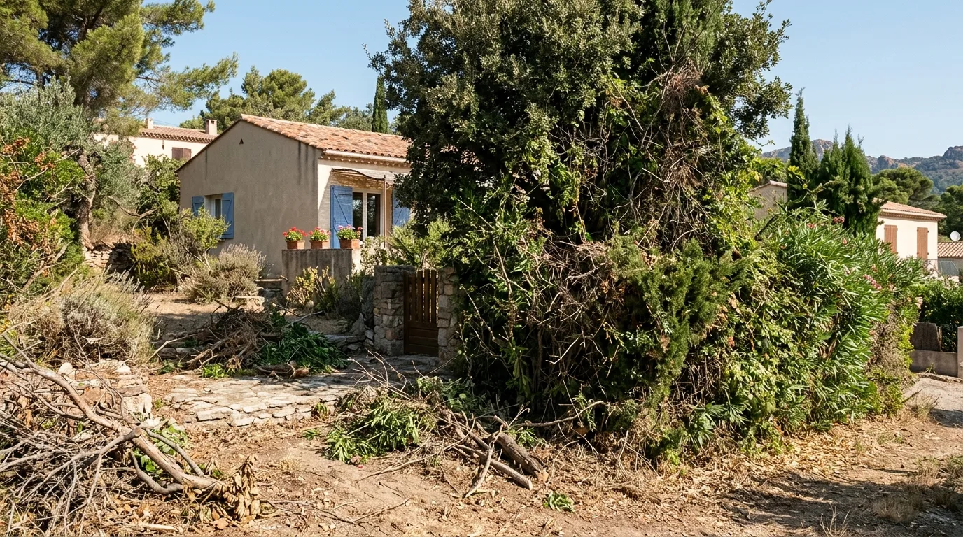 Chantier à Saint-Paul-en-Forêt avant intervention